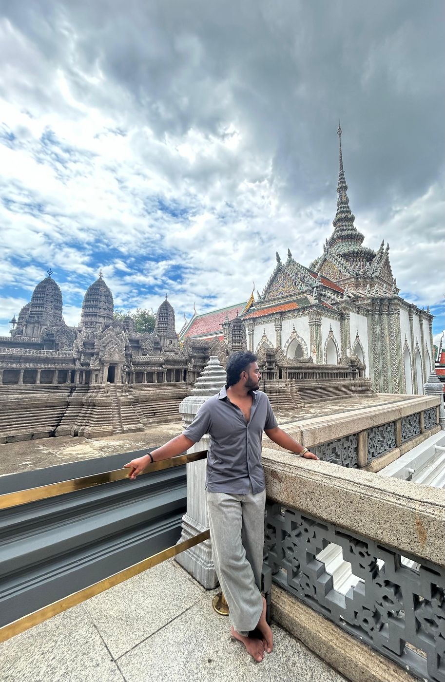 Jai at a temple viewpoint